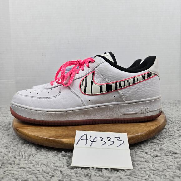 Nike Mens 12 Air Force 1 Low South Korea 2020 KFA White Tiger Sneaker CW3919-100